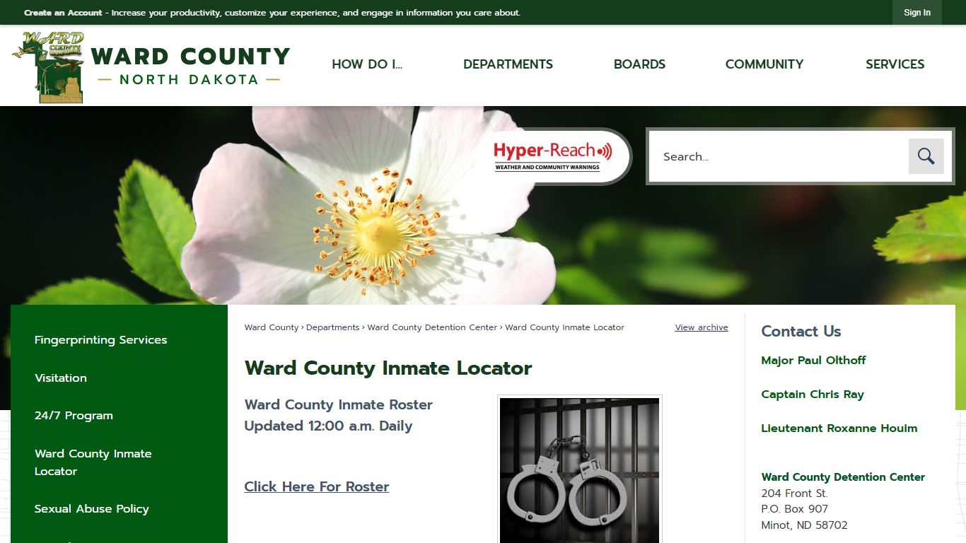 Ward County Inmate Locator - Ward County, North Dakota